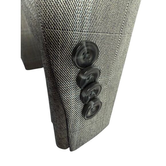 Michael Kors Men's Modern-Fit Poly-Blend Suit Jacket Lt Grey/Blue‎ Plaid 42R EUC - Picture 13 of 15